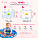 Tapete Sensorial Inflável com Água para Bebê Tummy Time Educativo