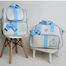 Kit Bolsa Maternidade Luxo com Mochila 2 Peças Térmica Impermeável