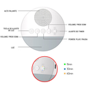 Aparelho Máquina de ruído branco Calmante Bebê Sono Relaxamento USB Recarregável luz noturna