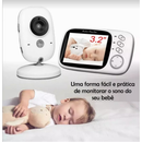 Baba Eletrônica VB603 Com Monitor Visão Noturna, Câmera c/ Audio Sensor de Temperatura