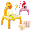 Mesa Projetora Lousa Mágica Infantil Brinquedo de Desenhar Pintar Colorir Acompanha Desenho Projetor