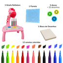 Mesa Projetora Lousa Mágica Infantil Brinquedo de Desenhar Pintar Colorir Acompanha Desenho Projetor