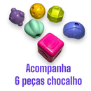 Cubo De Atividades 7 Em 1 Brinquedo Infantil Cubo de atividade educativa Cordões Didático Sensorial