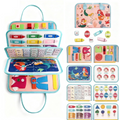 Maleta Sensorial Montessori Infantil com Atividades Educativas 25 em 1