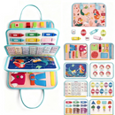 Maleta Sensorial Montessori Infantil com Atividades Educativas 25 em 1