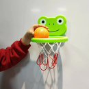 Brinquedo De Banho Infantil Cesta De Basquete Urso Sapo Bebê Com Ventosa 3 Bolinhas