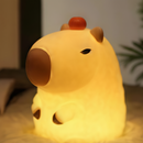 Luminária de Silicone Nocturna Sensor De Toque Panda Porco Capivara gato Recarregável USB 8 cores Candeeiro Decoração