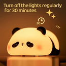Luminária de Silicone Nocturna Sensor De Toque Panda Porco Capivara gato Recarregável USB 8 cores Candeeiro Decoração