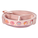 Prato Infantil Térmico com Ventosa e 3 Divisórias Minnie Mickey BPA Free