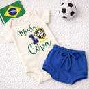 Conjunto Bebê Brasil Copa do Mundo Infantil