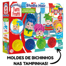 Kit Massinha Corte De Cabelo Maluco Studio Hair Tutti Frutti Com 4 Bonequinhos e Acessórios