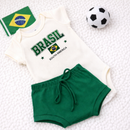 Conjunto Bebê Brasil Copa do Mundo Infantil