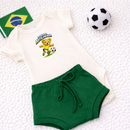 Conjunto Bebê Brasil Copa do Mundo Infantil