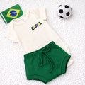 Conjunto Bebê Brasil Copa do Mundo Infantil