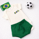 Conjunto Bebê Brasil Copa do Mundo Infantil