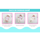 Saco de Dormir Bebe Ursinha Menina e Menino Maternidade | 6 Cores Disponíveis
