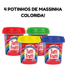 Kit Massinha Corte De Cabelo Maluco Studio Hair Tutti Frutti Com 4 Bonequinhos e Acessórios