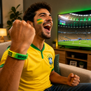 Kit Torcedor Copa do Mundo 2026 Brasil Futebol Bandeira Faixa Confete Corneta Oculos