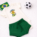 Conjunto Bebê Brasil Copa do Mundo Infantil