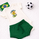 Conjunto Bebê Brasil Copa do Mundo Infantil