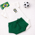 Conjunto Bebê Brasil Copa do Mundo Infantil