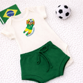 Conjunto Bebê Brasil Copa do Mundo Infantil
