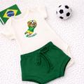 Conjunto Bebê Brasil Copa do Mundo Infantil