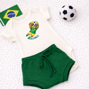 Conjunto Bebê Brasil Copa do Mundo Infantil