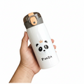 Garrafa Térmica Infantil com Canudo 350ml Aço Inox Antivazamento