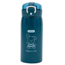 Garrafa Térmica Infantil com Canudo 350ml Aço Inox Antivazamento