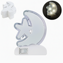 Mini Luminária LED Infantil Lua e Borboleta