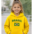 Moletom Infantil Brasil Copa do Mundo 2026 Menino Menina Flanelado Algodão