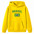Moletom Infantil Brasil Copa do Mundo 2026 Menino Menina Flanelado Algodão