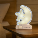 1 ou 2 Mini Luminárias LED Lua Estrela e Borboleta Bivolt – Abajur Tomada Quarto Criança Suave