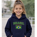 Moletom Infantil Brasil Copa do Mundo 2026 Menino Menina Flanelado Algodão