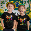 Camiseta Infantil Mascote Copa do Mundo 2026 PERSONALIZADA NOME Brasil Torcida Futebol Camisa Menino Menina Algodão